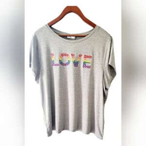 Britay Rainbow Love Graphic Tee Shirt Size XXL New with Tags